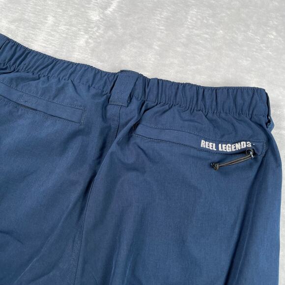 Reel Legends Pants Men Large 36/38 x 29" Inseam Navy Cargo Convertible to Shorts - Picture 5 of 16
